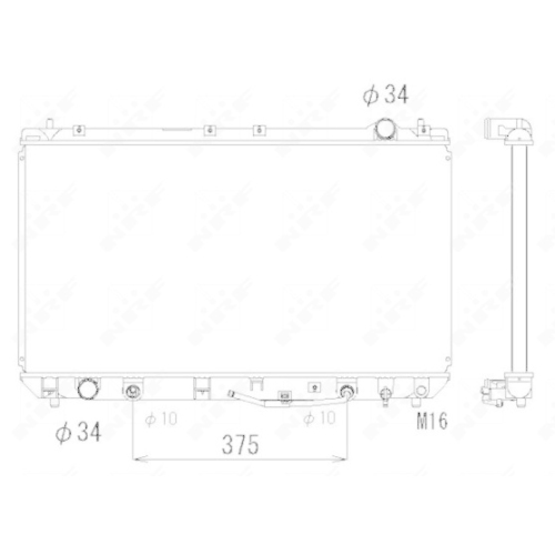 NRF Kühler, Motorkühlung EASY FIT 53302