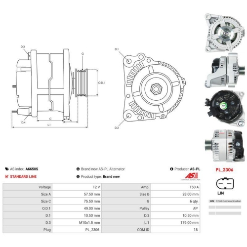 AS-PL Generator AS A6650S