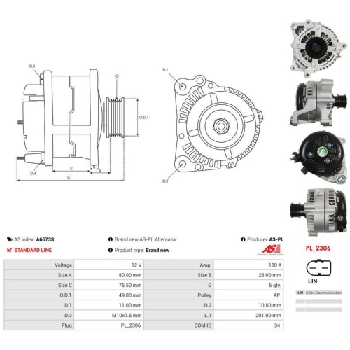 AS-PL Generator AS A6673S