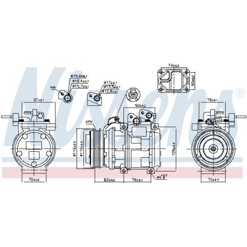 NISSENS Kompressor, Klimaanlage ** FIRST FIT ** 89271