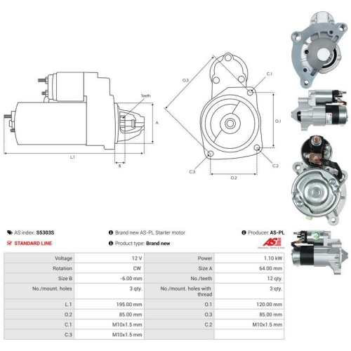AS-PL Starter AS S5303S