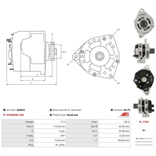 AS-PL Generator AS A6682S
