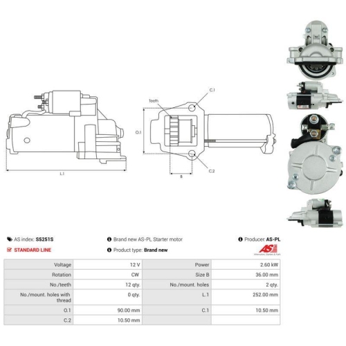 AS-PL Starter AS S5251S