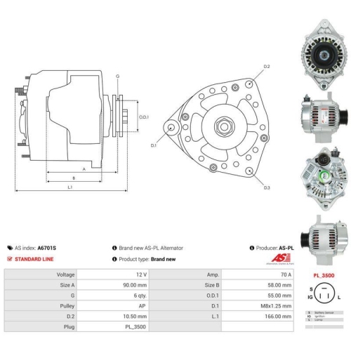 AS-PL Generator AS A6701S