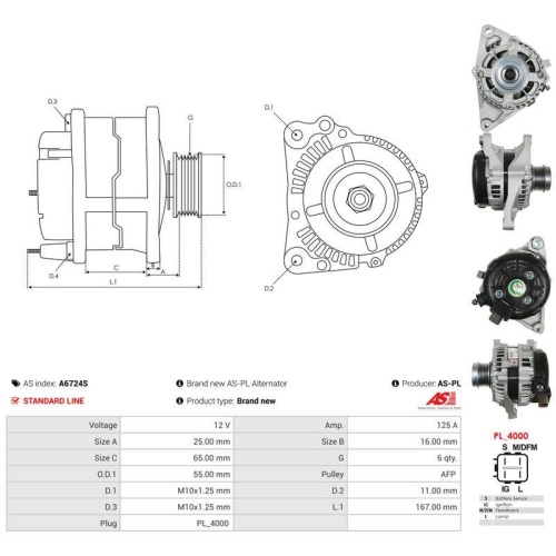 AS-PL Generator AS A6724S