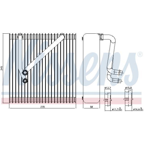 NISSENS Verdampfer, Klimaanlage 92164