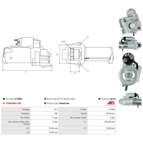 AS-PL Starter AS S1200S