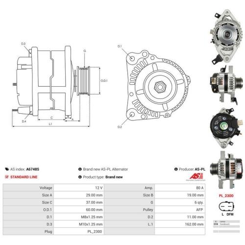 AS-PL Generator AS A6748S