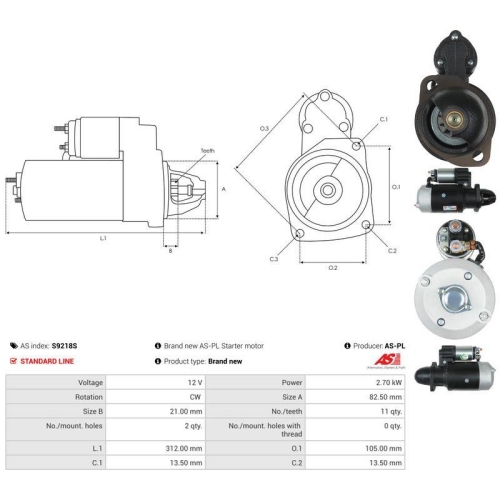 AS-PL Starter AS S9218S