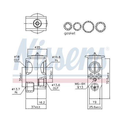NISSENS Expansionsventil, Klimaanlage ** FIRST FIT ** 999378