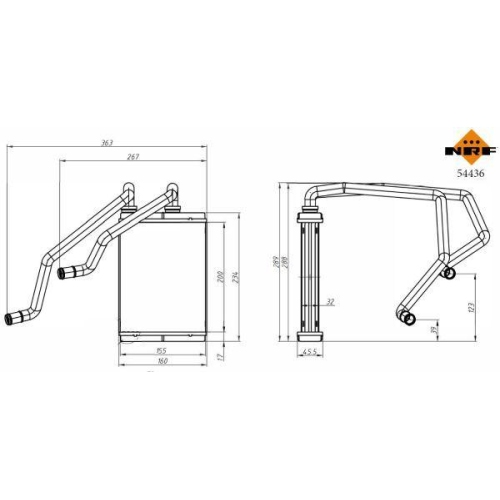 NRF W&auml;rmetauscher, Innenraumheizung EASY FIT 54436