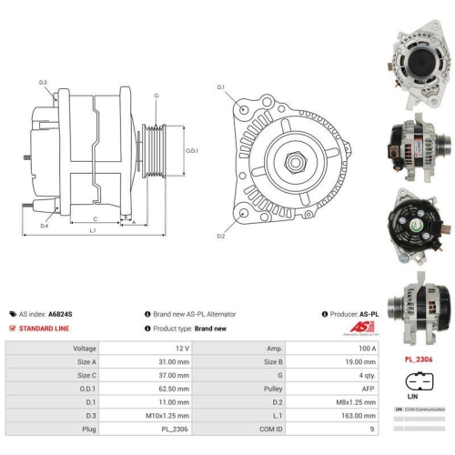 AS-PL Generator AS A6824S