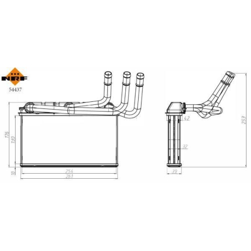 NRF Wärmetauscher, Innenraumheizung EASY FIT 54437