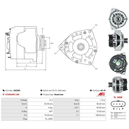 AS-PL Generator AS A9299S