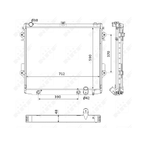 NRF Kühler, Motorkühlung 53923
