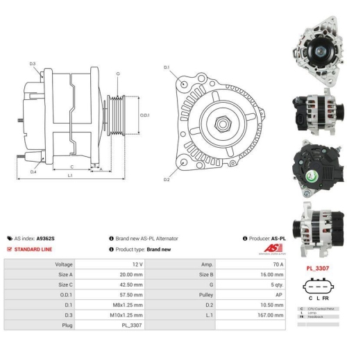 AS-PL Generator AS A9362S