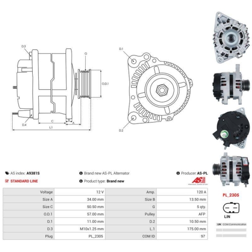 AS-PL Generator AS A9381S