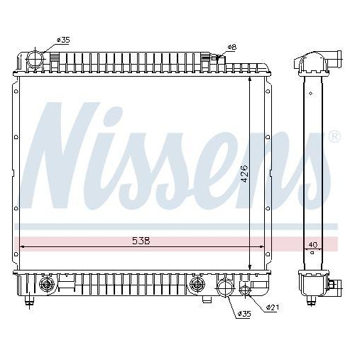 NISSENS Kühler, Motorkühlung 62724A