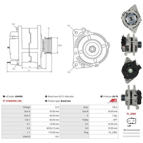 AS-PL Generator AS A9449S