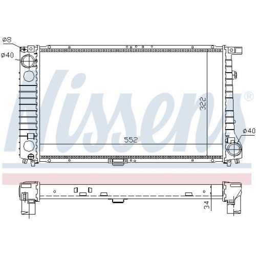 NISSENS Kühler, Motorkühlung 60744A