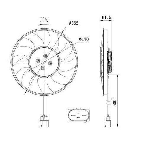 NRF Lüfter, Motorkühlung 47931