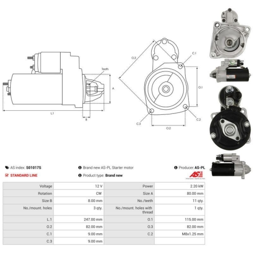 AS-PL Starter AS S01017S