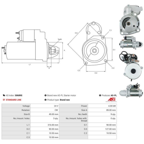 AS-PL Starter AS S0689S