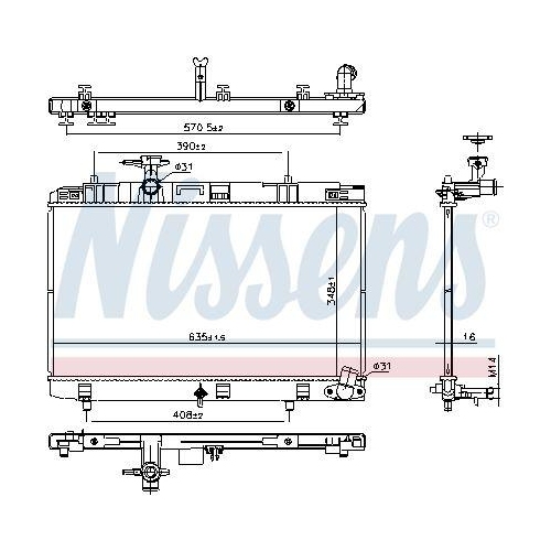 NISSENS Kühler, Motorkühlung 607106