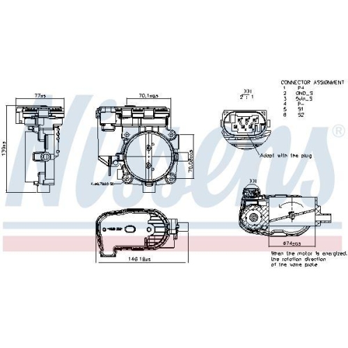 NISSENS Drosselklappenstutzen ** FIRST FIT ** 955138