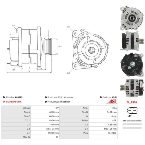 AS-PL Generator AS A0607S