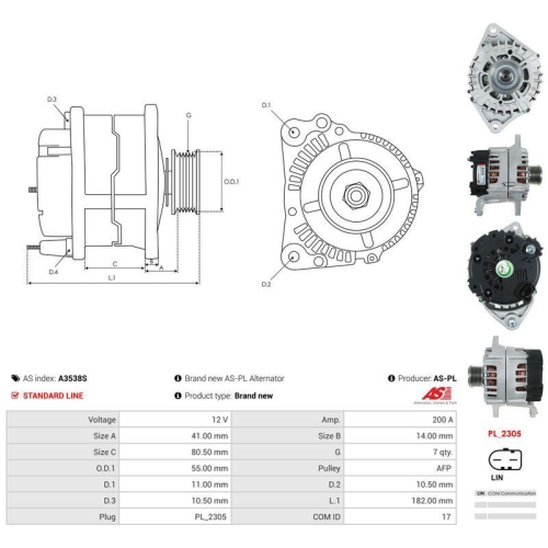 AS-PL Generator AS A3538S