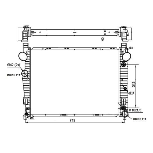 NRF Kühler, Motorkühlung EASY FIT 53103