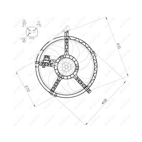 NRF L&uuml;fter, Motork&uuml;hlung 47508