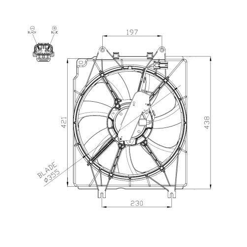 NRF L&uuml;fter, Motork&uuml;hlung 47934