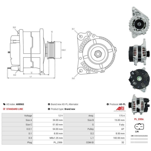 AS-PL Generator AS A0896S