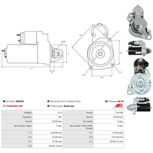 AS-PL Starter AS S0545S