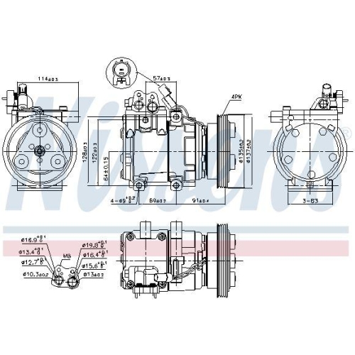 NISSENS Kompressor, Klimaanlage ** FIRST FIT ** 89274
