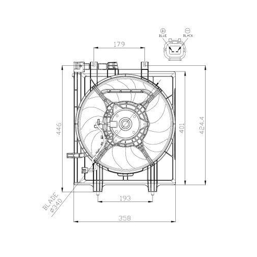 NRF L&uuml;fter, Motork&uuml;hlung 47936