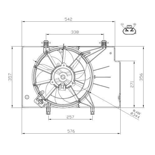NRF L&uuml;fter, Motork&uuml;hlung 47957