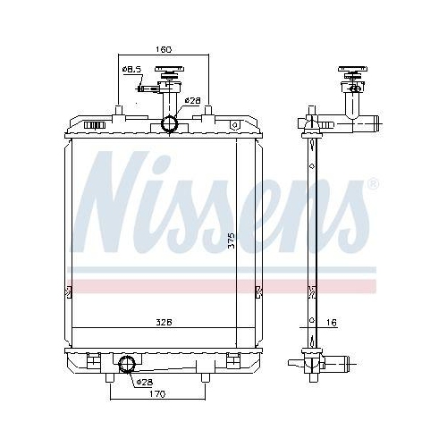 NISSENS Kühler, Motorkühlung 636015