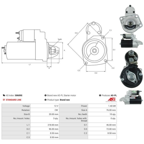 AS-PL Starter AS S0609S