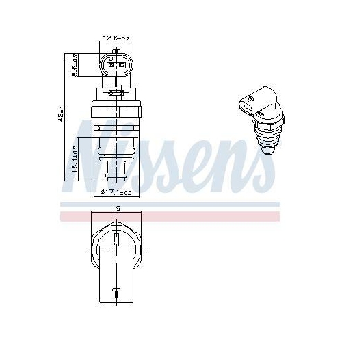 NISSENS Sensor, K&uuml;hlmitteltemperatur ** FIRST FIT ** 207047