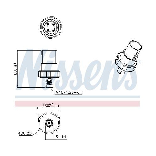 NISSENS Druckschalter, Klimaanlage 301054