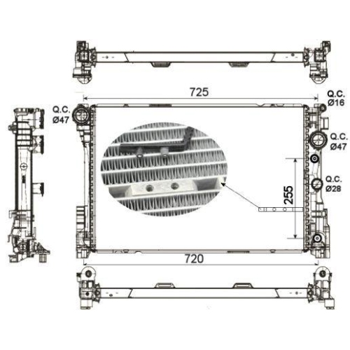 NRF Kühler, Motorkühlung 53141
