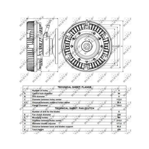 NRF Kupplung, K&uuml;hlerl&uuml;fter 49097