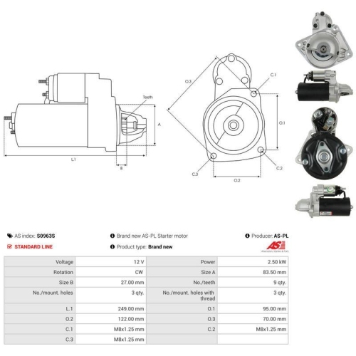 AS-PL Starter AS S0963S