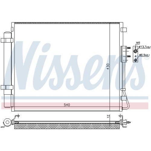 NISSENS Kondensator, Klimaanlage 940726