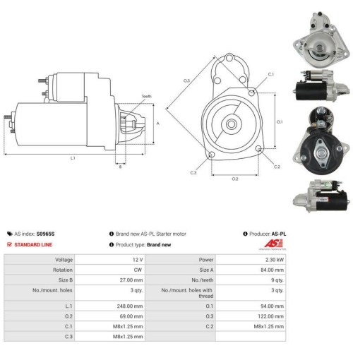 AS-PL Starter AS S0965S