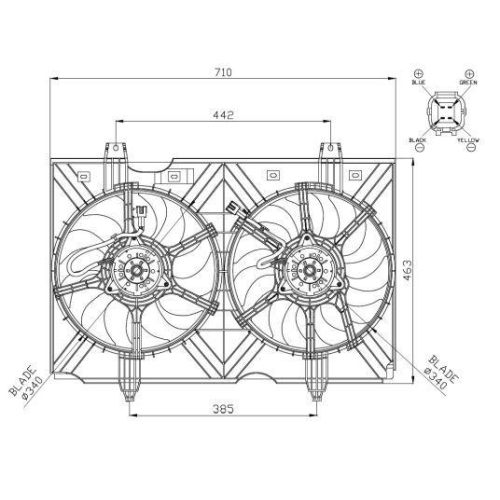 NRF L&uuml;fter, Motork&uuml;hlung 47942