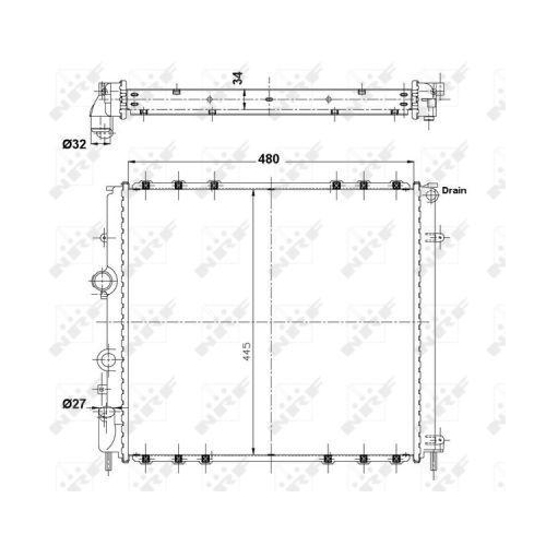 NRF K&uuml;hler, Motork&uuml;hlung EASY FIT 58075